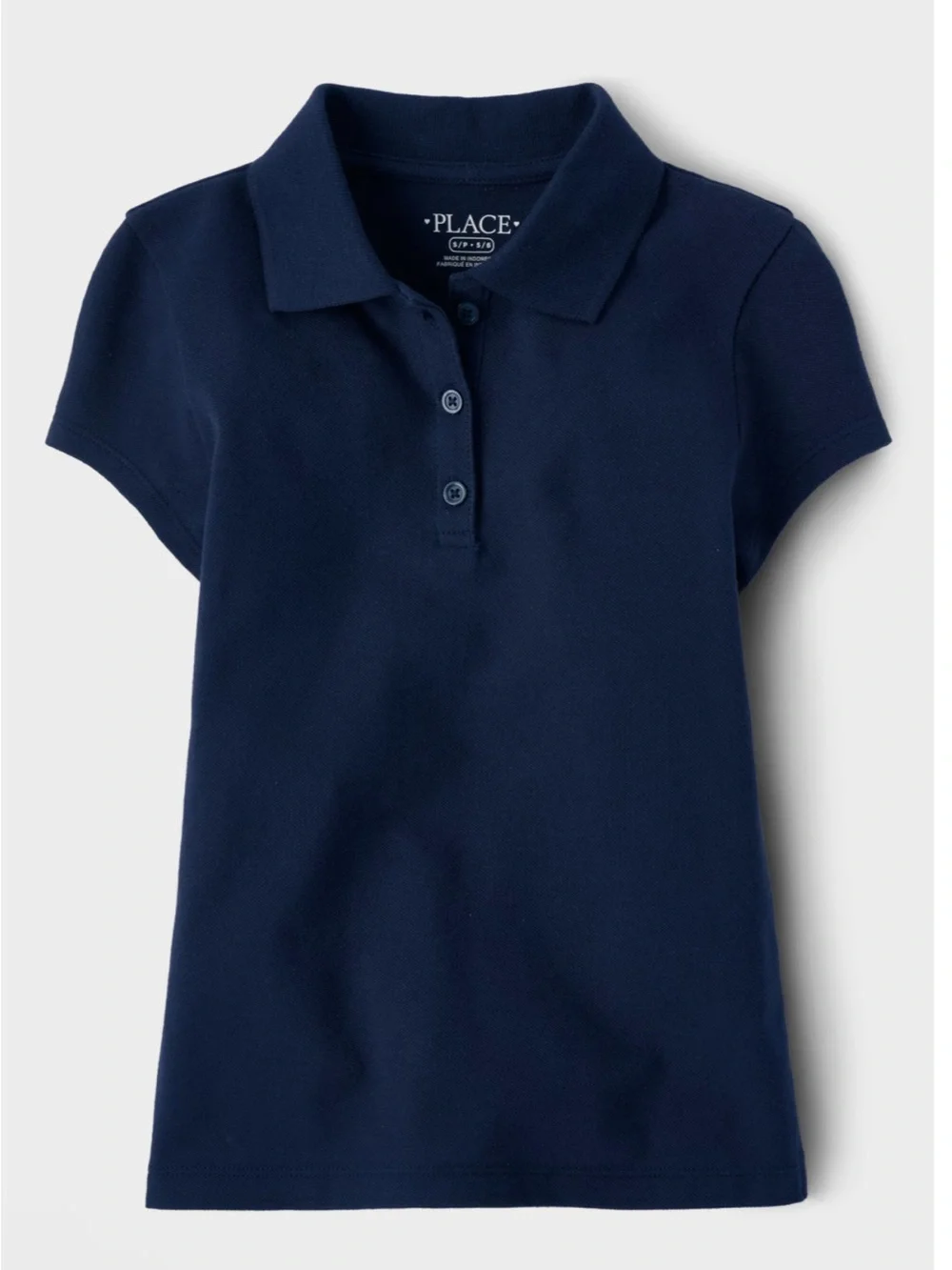 Lot of 4 The children’s place Girls Uniform Soft Stretch Pique Polo - Blue